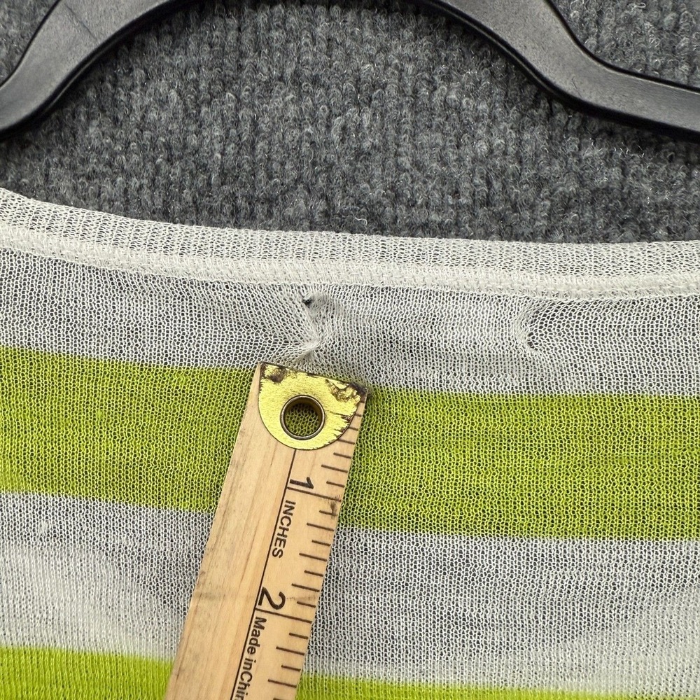 Parkhurst Sweater Womens L Yellow Striped Pullover Lightweight Preppy Casual - Picture 5 of 9